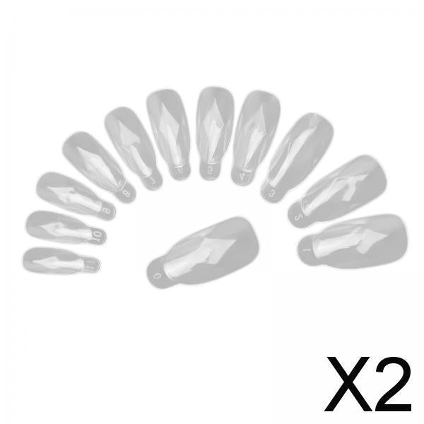 2xPlastic Artificial False Nail Tips Fake Nails Fingernail Nail Art