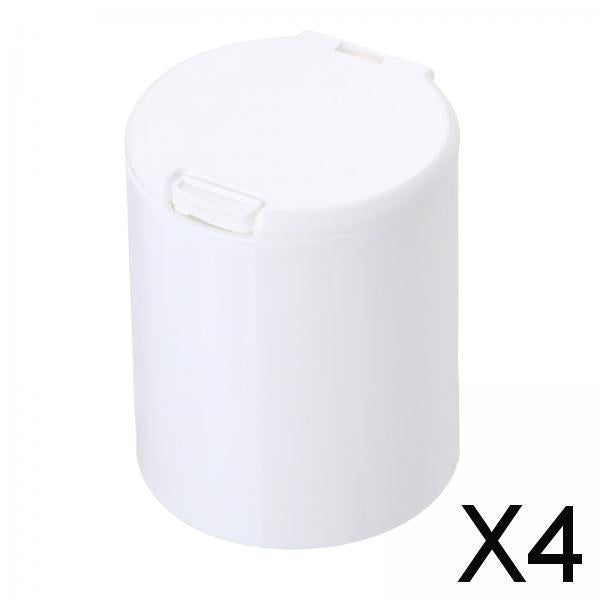 4xCotton Swabs Holder with Lid Household for Toothpick Cotton Ball Living Room S