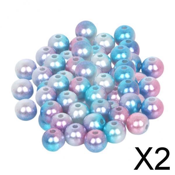 2x50/100/200/500Pc ABS Plastic Loose Beads 8mm Blue Purple Red