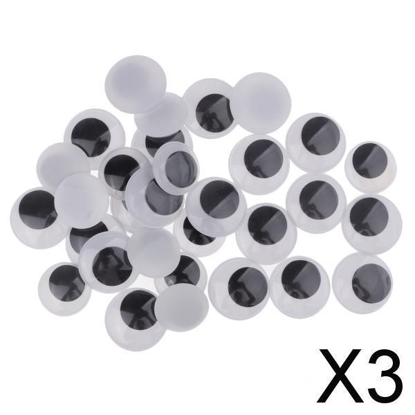3x150 Pieces Self Adhesive Wiggle Googly Eyes DIY Toys Scrapbooking Accessory
