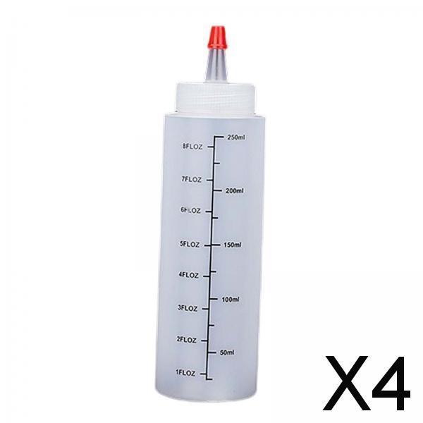 4xSalad Dressing Bottle Leakproof Ketchup Dispenser for home 250ml