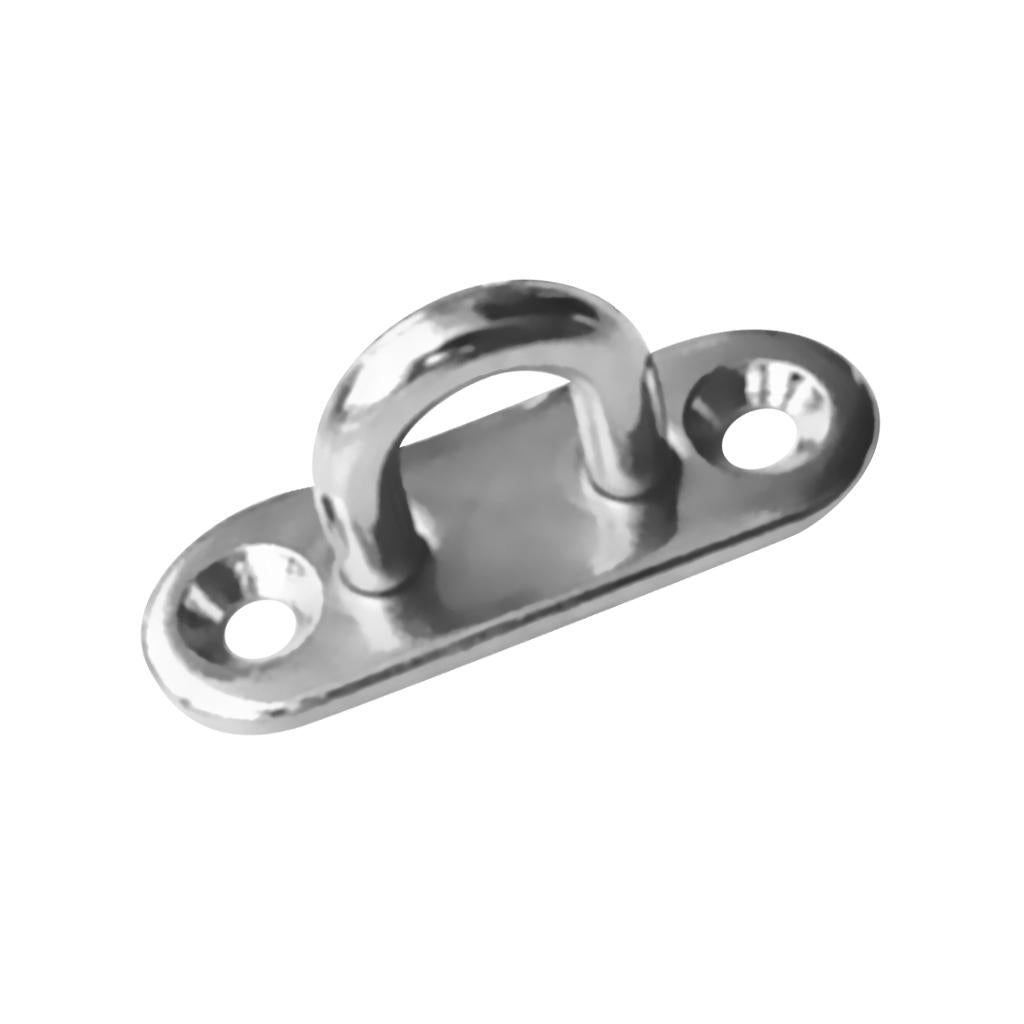 316 Marine Grade Stainless Steel Oblong Pad Eye Plate Hook Boat Staple 6mm