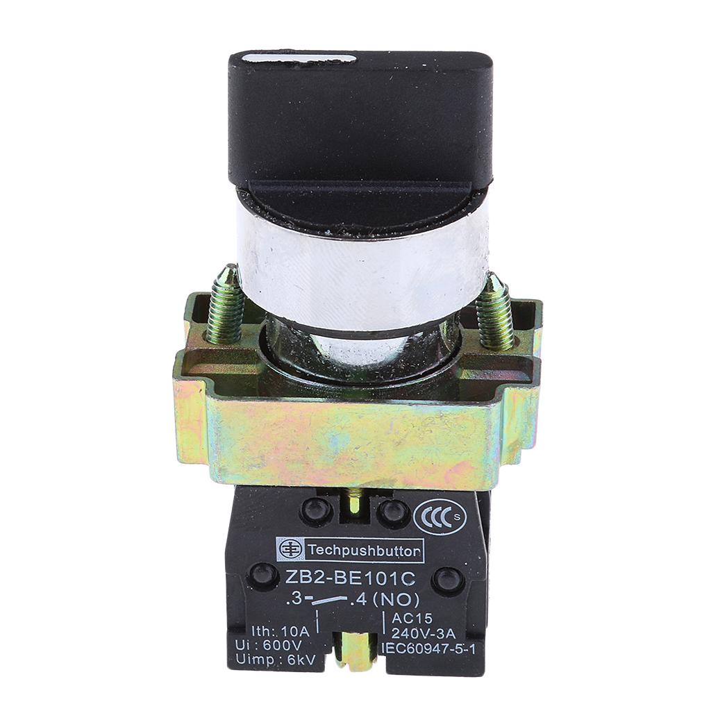 ZB2-BE101C 22mm Momentary 2 NO Three 3-Position Rotary Selector
