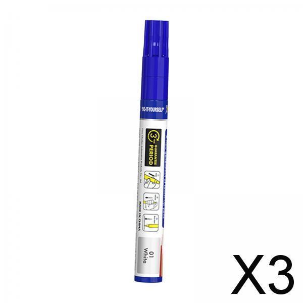 3xCar Touch up Paint Pen Waterproof Supplies Car Scratch Repair Pen Automobile White