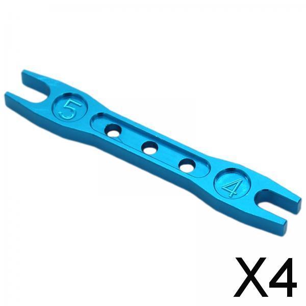4xMini Open-End Wrench Spanner 1:12 1/12 Portable 4mm 5mm for 124016 124019 Blue