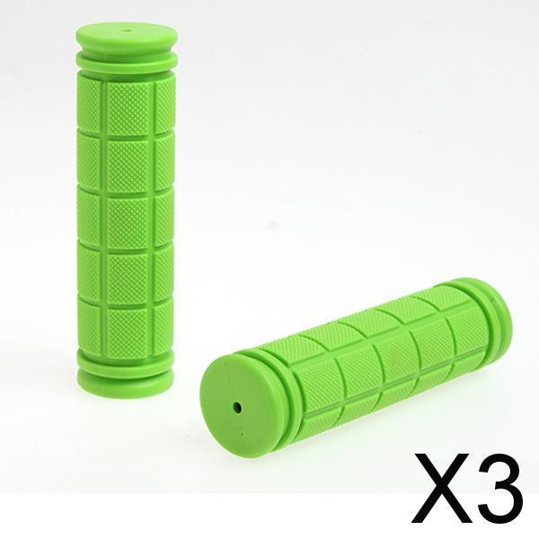 3xAnti-Slip Bike Bicycle MTB Handlebar Grip Soft Rubber Bar Covers Green