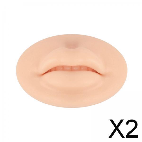 2x3D Silicone Lip Practice Skin Multipurpose for Beginners Piercing Practice