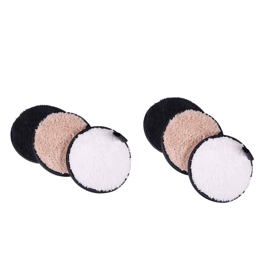 2x3 in 1 Reusable Makeup Remover Pads Cosmetic Facial Cleansing Puff Sponges
