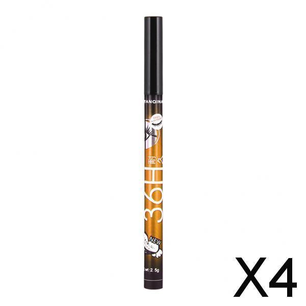 4xPrecision Liquid Eyeliner Pen Smudgeproof Waterproof Eye Liner Definer Brown
