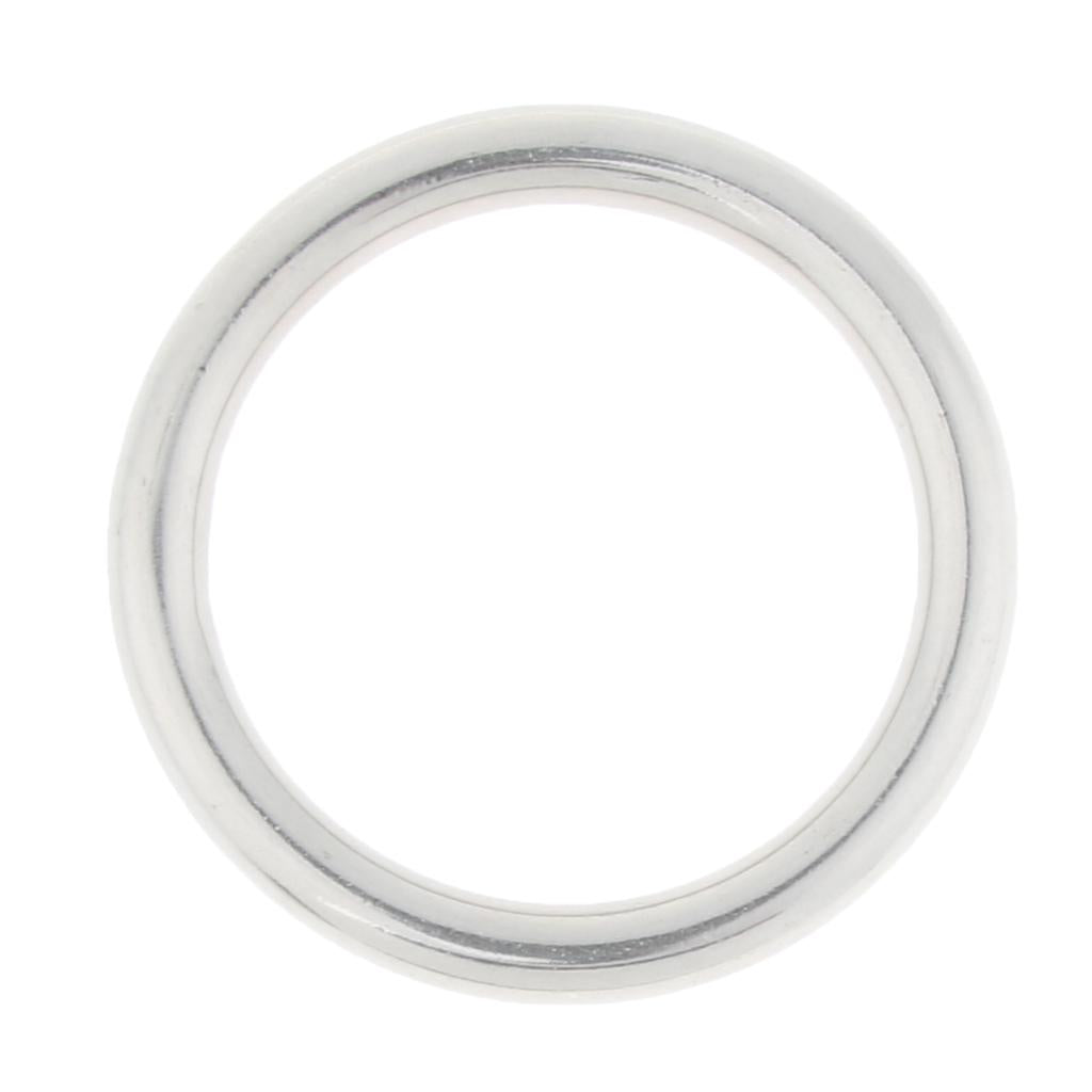Stainless Steel Webbing Strapping Welded O Ring Hammock Swing Yoga 10x65mm