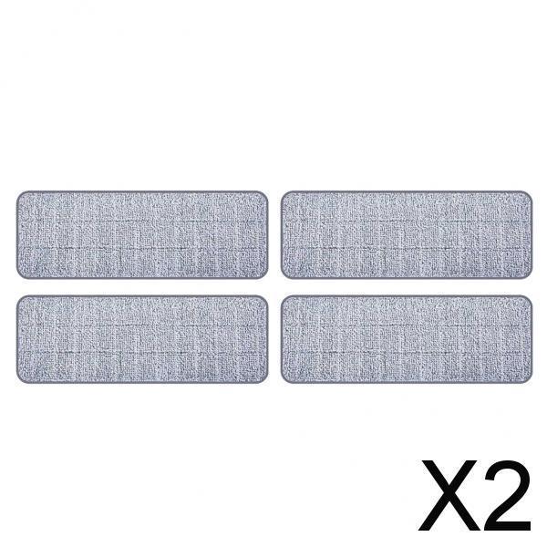 2xReplacement Flat Mop Pad Kitchen Bathroom Floor Duster Cleaning Cloth 4pcs