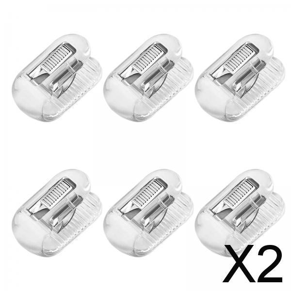 2x6 Pieces Bedroom Quilt Cover Clip Quilt Fixer Clip Quilt Clamp for Scarf Clear