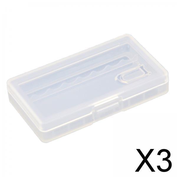 3xBattery Storage Case Holds 8 AAA Batteries Transparent Dustproof Portable