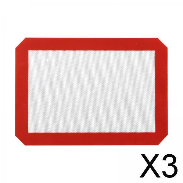 3xKitchen Silicone Baking Mat Liners Heat Resistant for Macaron Pastry Cookie
