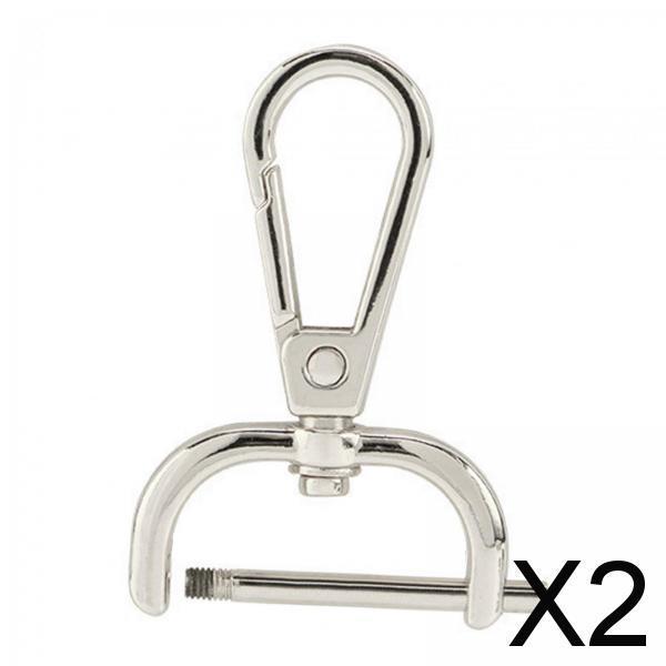 2xSwivel Snap Hooks Replacement DIY Crafts Trigger Clips Swivel Lobster Clasps 25mm Silver