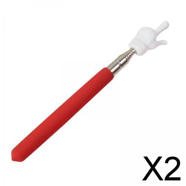 2xHand Pointer Accs Portable Teacher Pointer Finger Design for Home Whiteboard Red