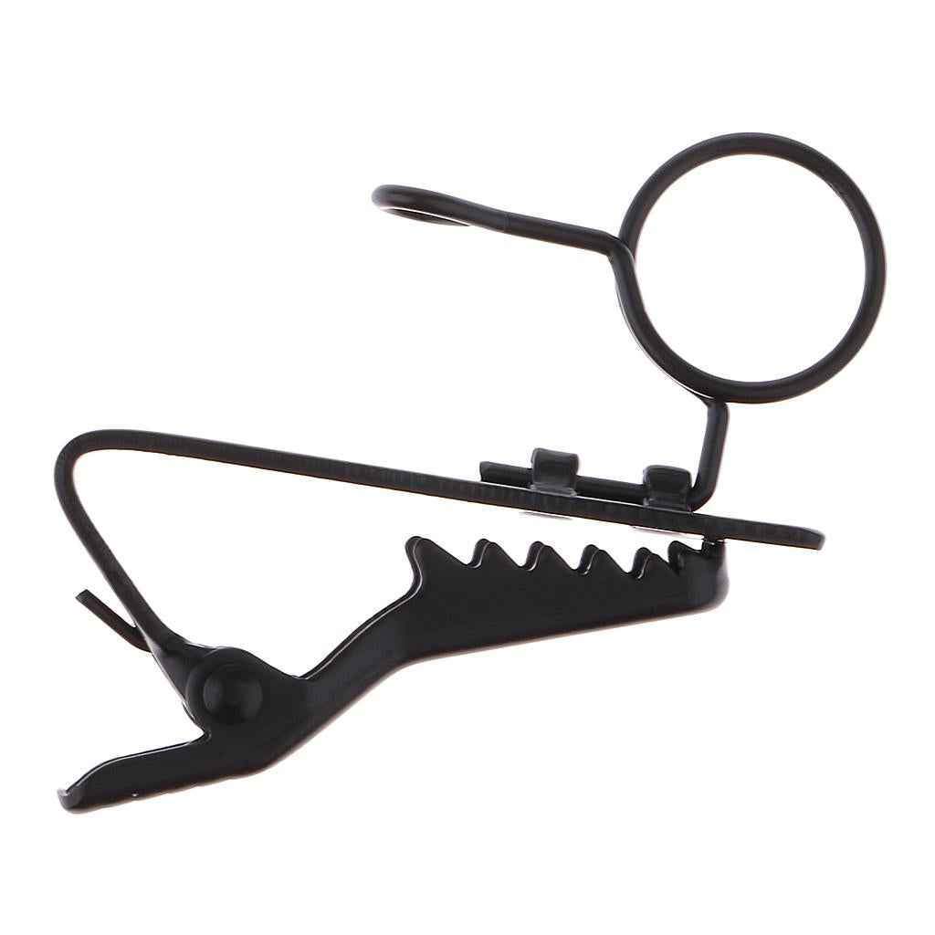 Durable Metal Small Microphone Hands Free Collar Tie Clip with Ring 10mm for Stage Show Mic Accessory