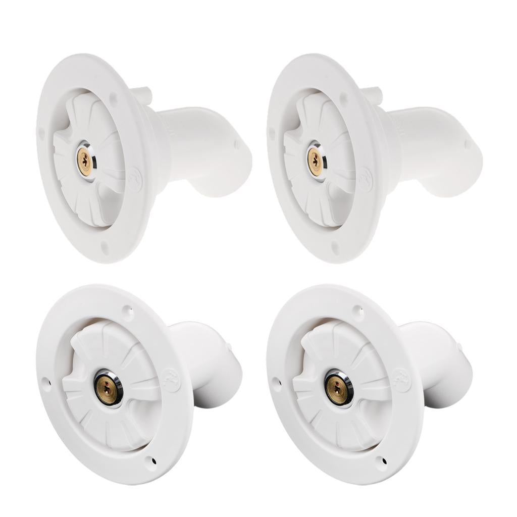 2Pcs Gravity Water Inlet Hatch Plastic Filler Cap for Camper Trailer RV Door