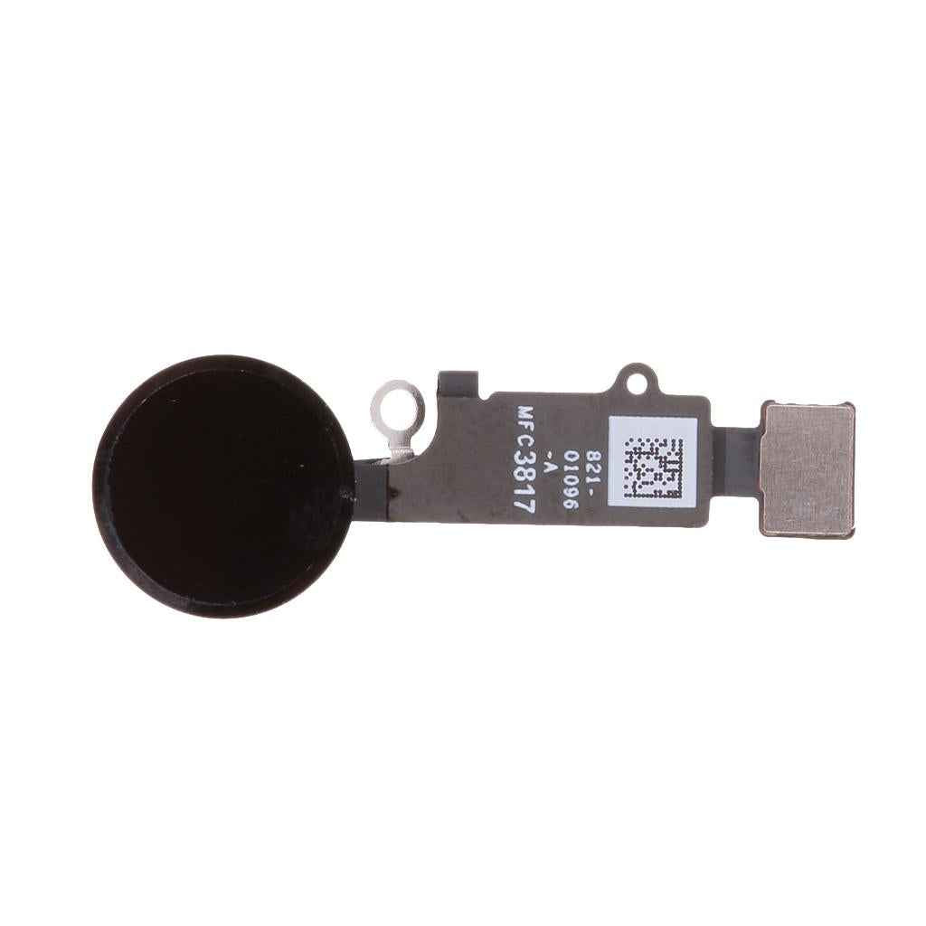 Replacement Home Menu Button for iPhone 8 / 8 Plus with Flex Cable Touch ID Sensor Main Key Assembly, Black