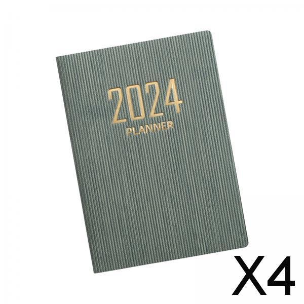 4xSchedule Notebook Monthly Planner Appointment Calendar Diary Journal Durable Green