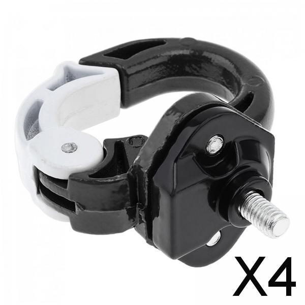 4xHelmet Hook Helmets Accessories Aluminum Alloy Parts Fit for Bag Bottle Black White