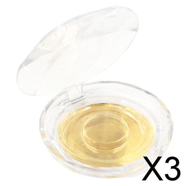 3xFalse Eyelashes Storage Case Box Plastic Eyelash Holder Container Golden 02