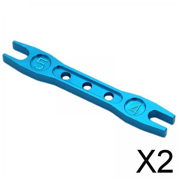 2xMini Open-End Wrench Spanner 1:12 1/12 Portable 4mm 5mm for 124016 124019 Blue