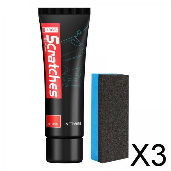 3xCar Scratch Remover Polishing Tools Repair Paint Scratches Auto Accessories 60ml