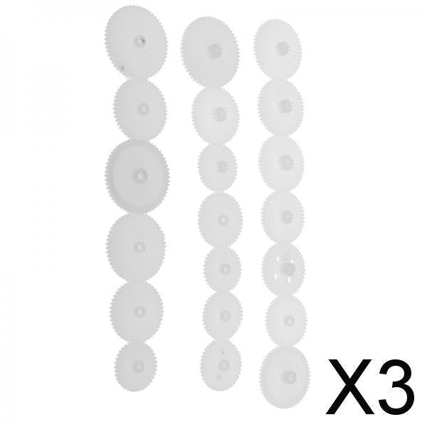 3x19 Pieces/Set Assorted Plastic Gears Car Toys Models Part Accessories