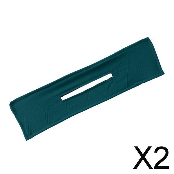 2xDeft Bun Fashion Hair Bands Women Summer Knotted Pure Dark Green