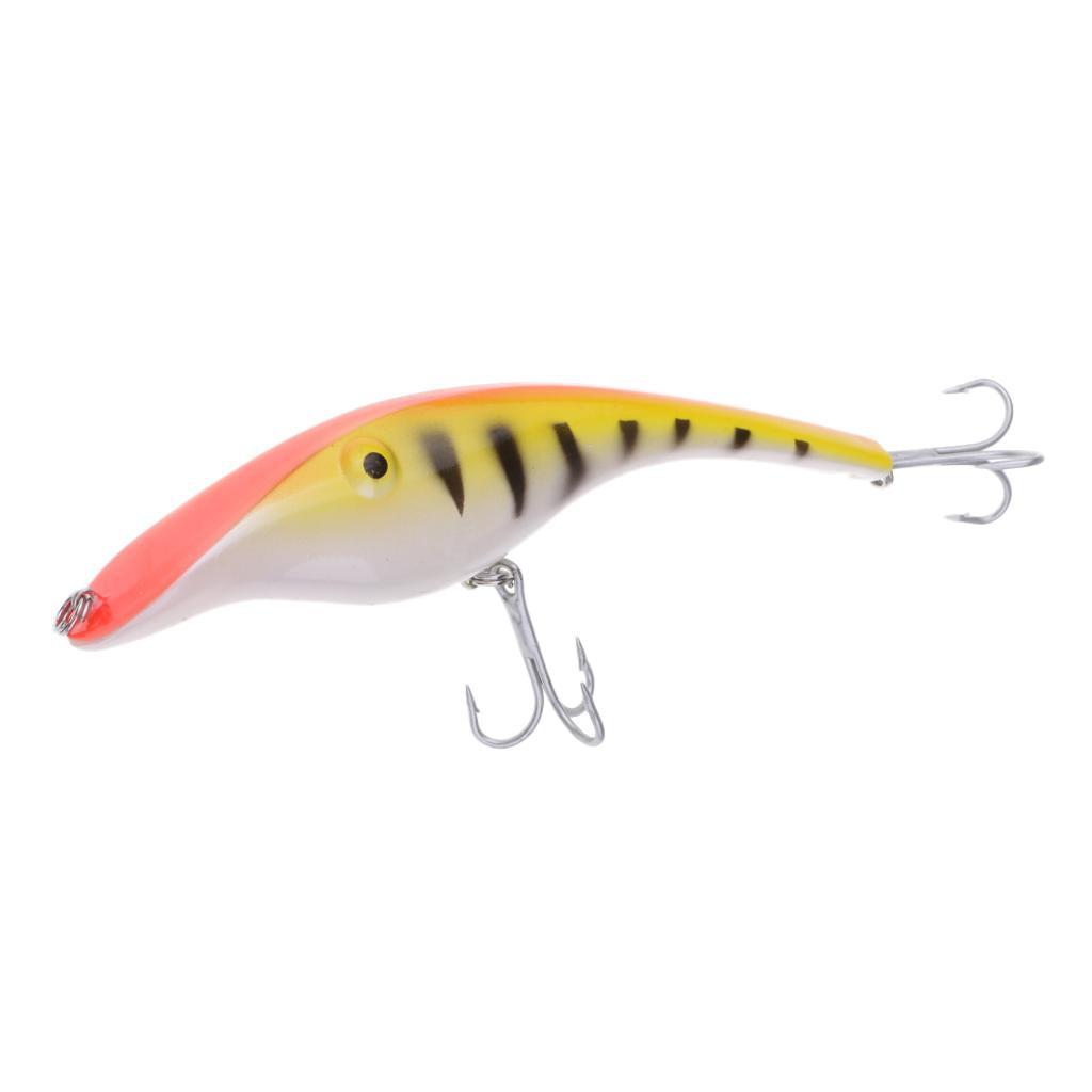 Fishing Pencil Bait Fishing Lure Bait Hard Crankbait Hook 1/0# Orange,Yellow