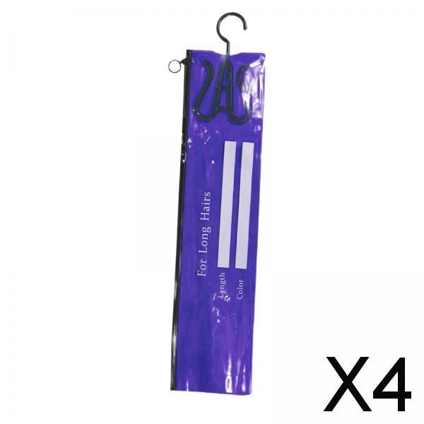4xHair Extension Storage Bag Portable Hair Extension Hanger for Synthetic Hair S Purple