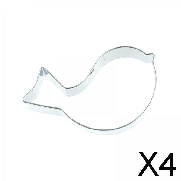 4xBird Shape Cookie Cutter Sturdy Sandwich Cutter for Party Kitchen Restaurant