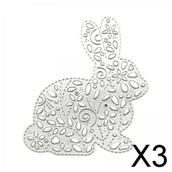 3xBunny Cutting Dies Embossing Tool Stencil DIY Album Paper Craft Decoration
