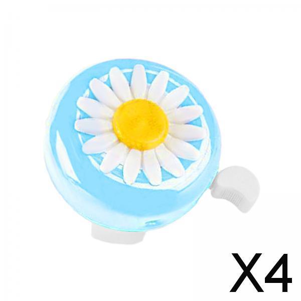 4xBike Bells For Kids Cycling Ring Horn Bicycle Horn for Cycling Blue White