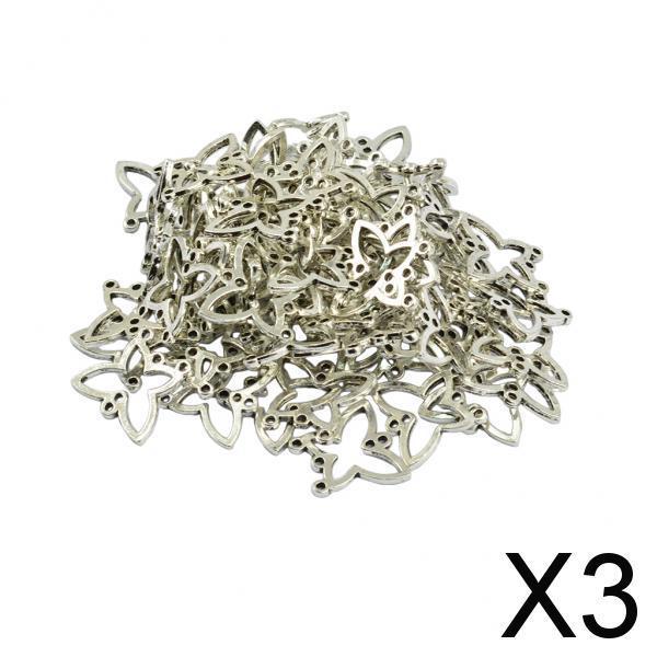 3x50Pcs Earrings Chandelier Hollow Butterfly Frame Connector Charms DIY Making