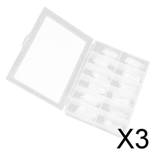 3x120Pcs Clear Nail Forms Mold Acrylic UV Gel False Tips Full Cover w/Scale 01