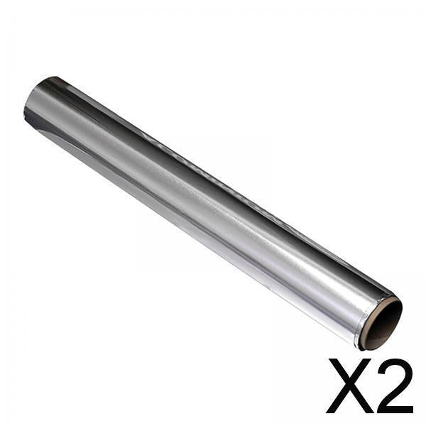 2xWrap Aluminum Foil Tinfoil Aluminum Foil Sheets for Baking Grilling Roasting 5mx30cm