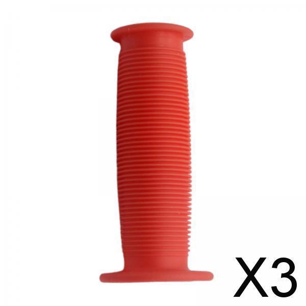 3xBike Handlebar Grip Durable Bicycle Handle Grips for Biking Skateboard Bikes Red
