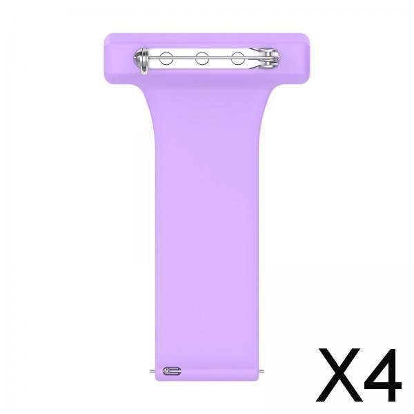 4xNurses Watch Fob Clip On Strap Watchband Bracelet Band Nurse Gift Purple