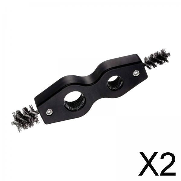 2x4 in 1 Battery Brush Cleaner Cleaning Tool Double Head Fits for Brazing Black