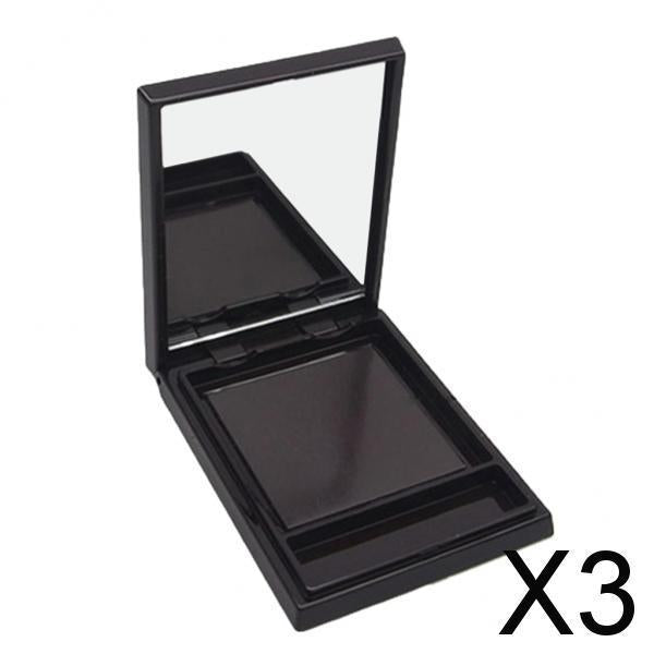 3xPlastic Eyeshadow Palette Travel Eye Shadow Blush DIY Case Box Plate 1 Slot