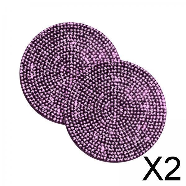 2x2x Car Cup Holder Coaster Sparkling Rhinestone Luxury for Women Men Pink