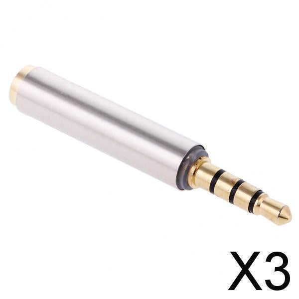 3x4 Pole Male to Female Converter Connector Audio Headphone Microphone Adapter