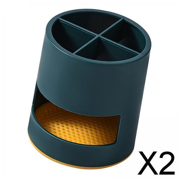 2xToothbrush Holder Detachable Multifunctional for Kitchen Utensils Countertop Green