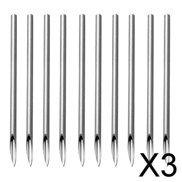 3x10/100 Pieces Sterilized Piercing Needles for Navel Ear Lip 14g 10pcs