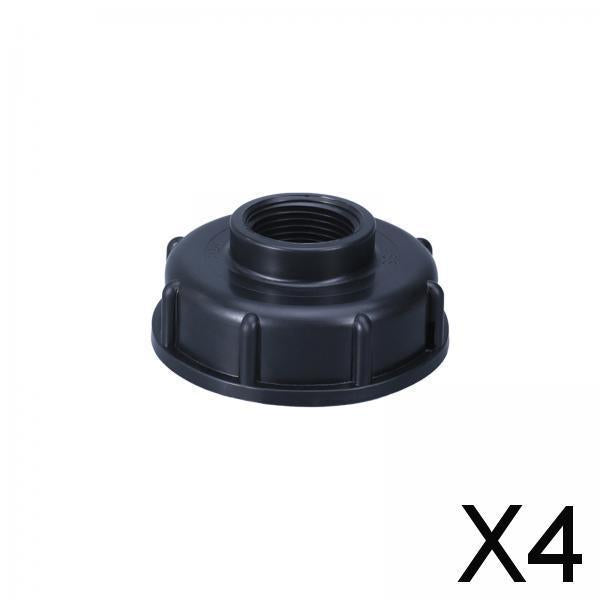 4xGarden Hose Connector IBC Tank Valve for Hose Connector Accessory Greenhouse Black DN20