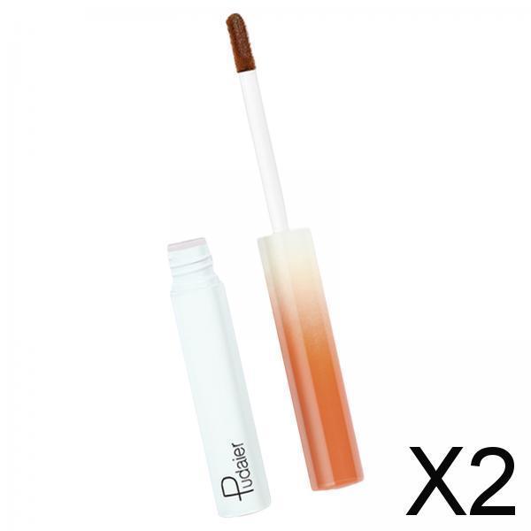 2xLiquid Eye Shadow Quick Dry Matte Waterproof for Lazy People Novice Women P07