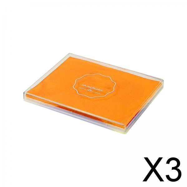 3xKids Stamps Ink Pad Kids Stamp Pad Art Washable Greeting Cards Poster DIY Orange