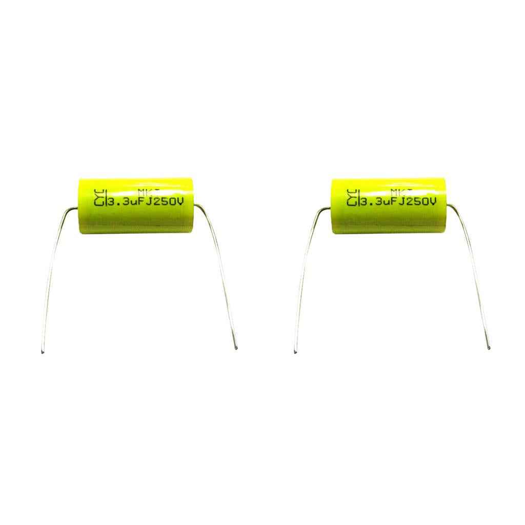 2pcs 250V 3.3uF Audio Speaker Divider Crossover Non-Polarity Capacitor